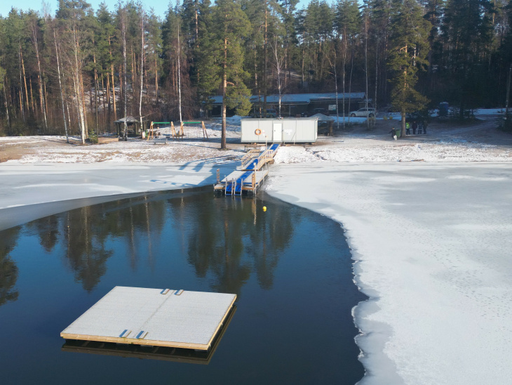 Rusutjärven uimaranta, talviuintipaikka, avantouinti