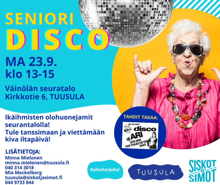 Senioridisco Tuusulassa 23.9.2024