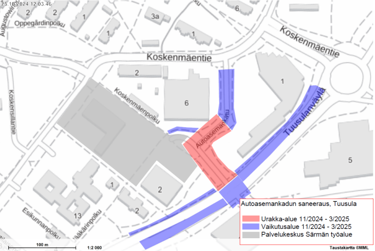 Autoasemankadun saneerausalueet