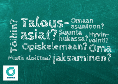 Ohjaamo, Töihin? Talousasiat? Omaan asuntoon? Suunta hukassa? Hyvinvointi? Opiskelemaan? Oma jaksaminen? Mistä aloittaa?