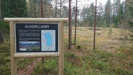 Alhon lammen kierros opastetaulu.