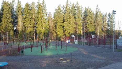 Pertun koulun lähiliikuntapaikka ja metsä