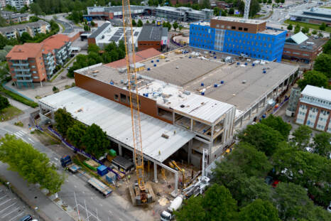 Särmän työmaa ilmasta otetussa kuvassa